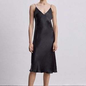 Silk Maison Contemporary Midi Silk Slip Dress